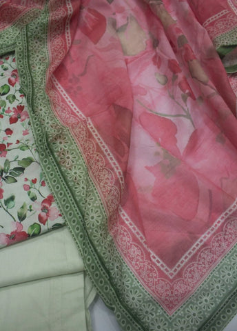 3 Piece Printed Stitched MultiColor Lawn Shirt with Trouser & Dupatta