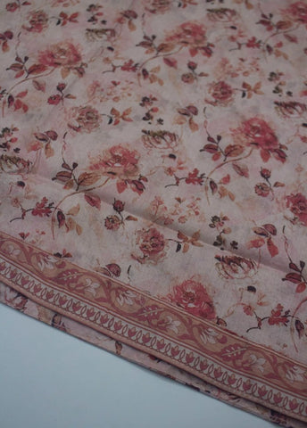 3 Piece Printed Stitched Pastel Pink Color Lawn Shirt with Trouser & Dupatta