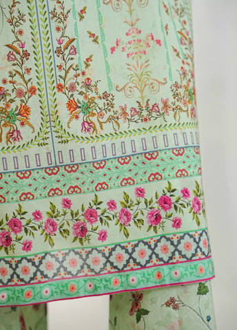 3 Piece Printed Mint Green Color Lawn Shirt with Trouser & Dupatta