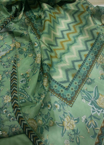 3 Piece Printed Stitched Seafoam Green Color Lawn Shirt with Trouser & Dupatta