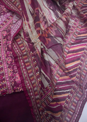 3 Piece Printed Stitched MultiColor Lawn Shirt with Trouser & Dupatta