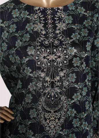 3 Piece Blue Color Embroidered Lawn Shirt with Trouser & Dupatta