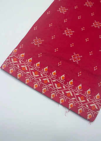 3 Piece Printed Stitched Red Color Lawn Shirt with Trouser & Dupatta