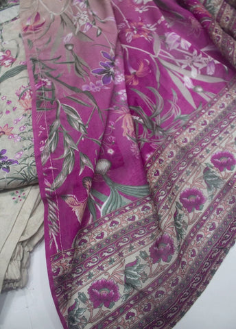 3 Piece Printed Stitched MultiColor Lawn Shirt with Trouser & Dupatta