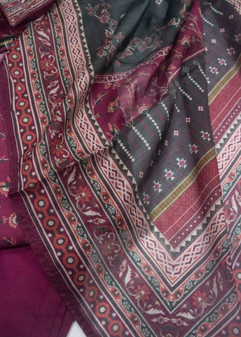 3 Piece Printed Stitched Hot Pink Color Lawn Shirt with Trouser & Dupatta