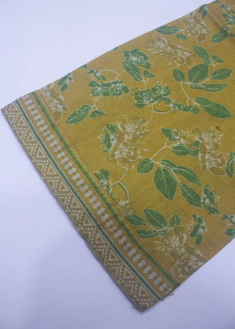 3 Piece Printed Stitched Mustard Color Lawn Shirt with Trouser & Dupatta