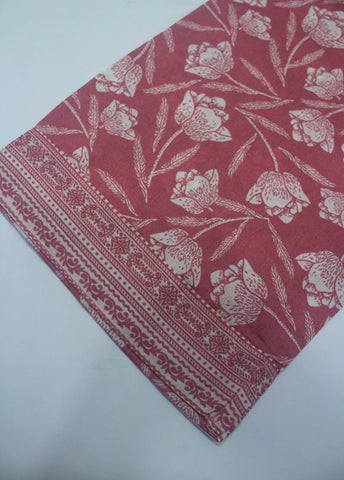 3 Piece Printed Stitched Watermelon Pink Color Lawn Shirt with Trouser & Dupatta