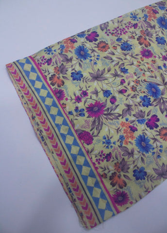 3 Piece Printed Stitched MultiColor Lawn Frock with Trouser & Dupatta