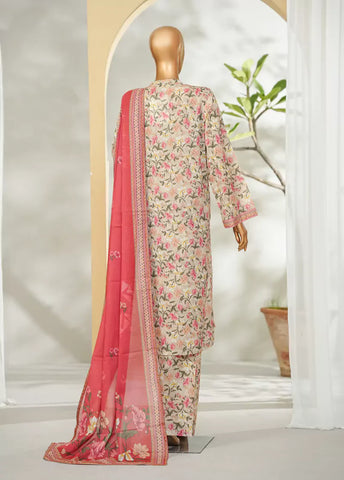 3 Piece Printed MultiColor Lawn Shirt with Trouser & Dupatta