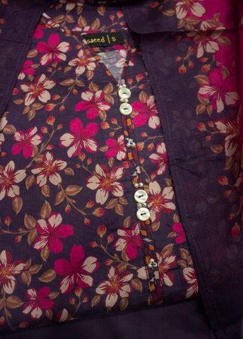 3 Piece Printed Stitched MultiColor Lawn Shirt with Trouser & Dupatta