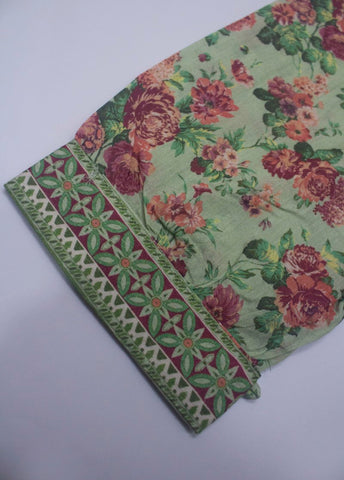 3 Piece Printed Stitched Pastel Green Color Lawn Shirt with Trouser & Dupatta