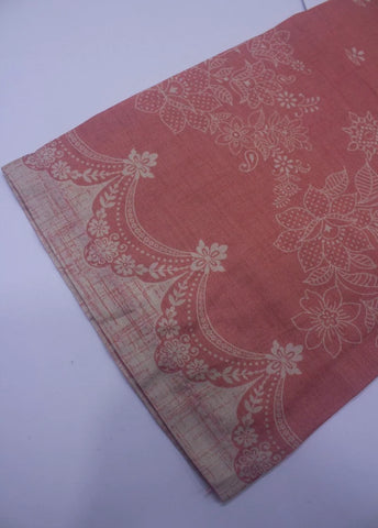 3 Piece Printed Stitched Peach Color Lawn Shirt with Trouser & Dupatta