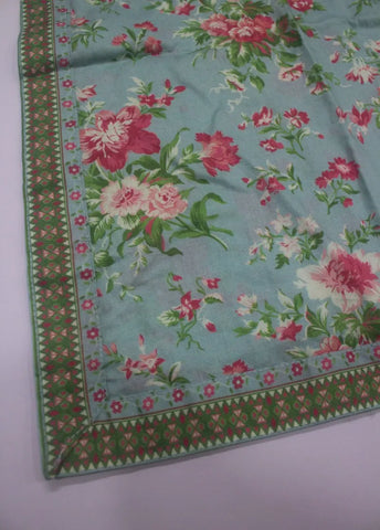 3 Piece Printed Stitched Light Blue Color Lawn Shirt with Farshi Shalwar & Dupatta
