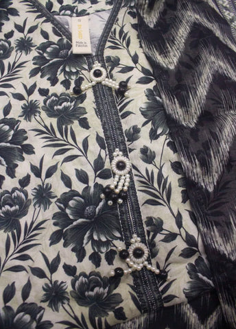3 Piece Printed Stitched Color Lawn Shirt with Trouser & Dupatta