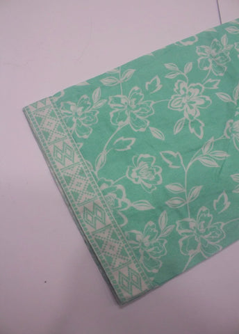 3 Piece Printed Stitched Turquoise Color Lawn Shirt with Trouser & Dupatta