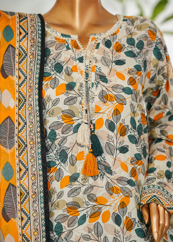 3 Piece Printed MultiColor Lawn Shirt with Trouser & Dupatta