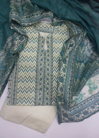 3 Piece Printed Stitched MultiColor Lawn Shirt with Trouser & Dupatta