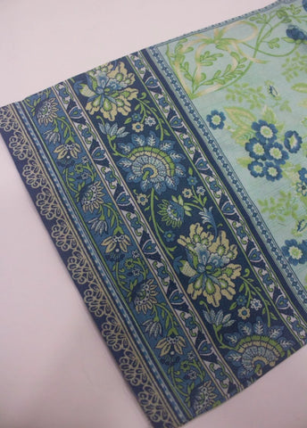 3 Piece Printed Stitched Light Blue Color Lawn Shirt with Trouser & Dupatta