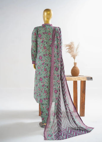 3 Piece Printed Stitched MultiColor Lawn Shirt with Trouser & Dupatta