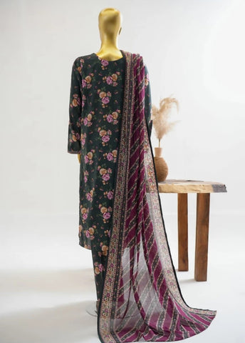 3 Piece Printed Stitched MultiColor Lawn Shirt with Trouser & Dupatta