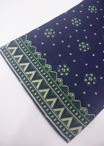 3 Piece Printed Stitched Navy Blue Color Lawn Shirt with Trouser & Dupatta