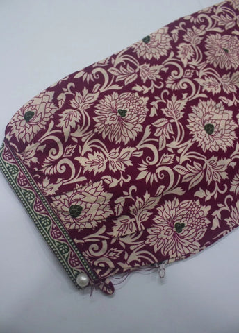 3 Piece Printed Stitched Red & White Color Lawn Shirt with Trouser & Dupatta