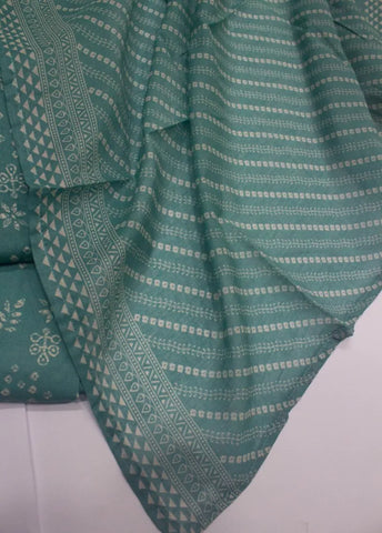 3 Piece Printed Stitched Mint Green Color Lawn Shirt with Trouser & Dupatta