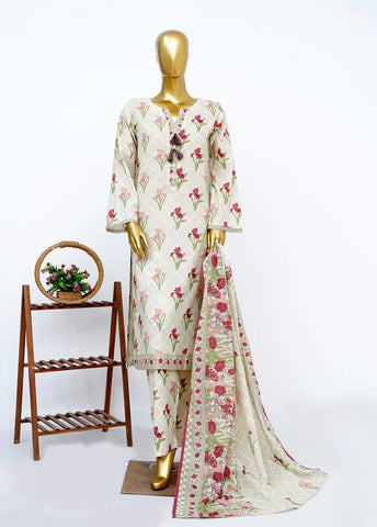 3 Piece Printed Stitched MultiColor Lawn Shirt with Trouser & Dupatta