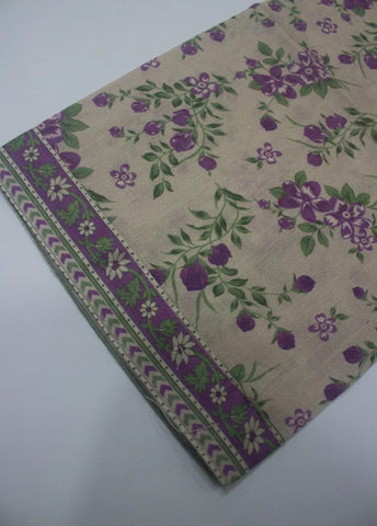 3 Piece Printed Stitched Beige Color Lawn Shirt with Trouser & Dupatta