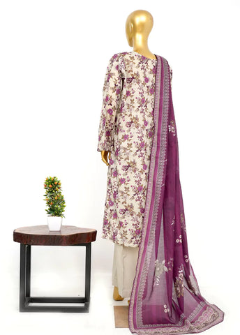 3 Piece Printed Stitched MultiColor Lawn Shirt with Trouser & Dupatta