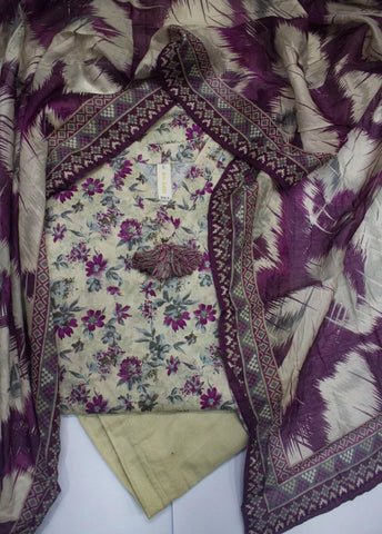 3 Piece Printed Stitched MultiColor Lawn Shirt with Trouser & Dupatta