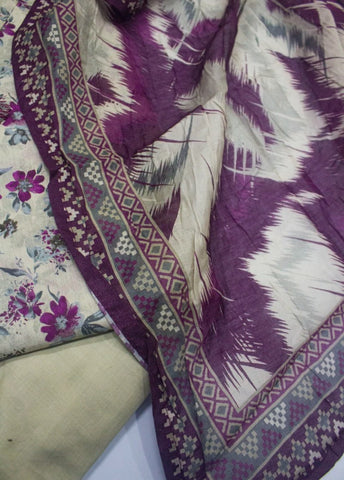 3 Piece Printed Stitched MultiColor Lawn Shirt with Trouser & Dupatta