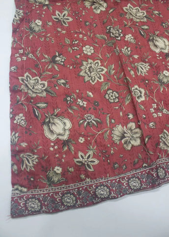 3 Piece Printed Stitched Watermelon Red Color Lawn Shirt with Farshi Shalwar & Dupatta