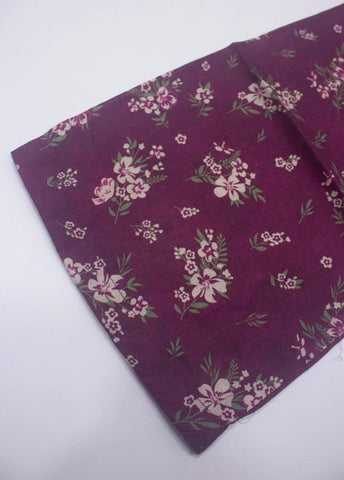 3 Piece Printed Stitched Plum Color Lawn Shirt with Trouser & Dupatta