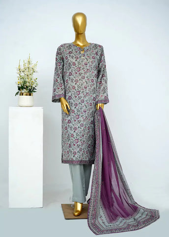 3 Piece Printed Stitched MultiColor Lawn Shirt with Trouser & Dupatta