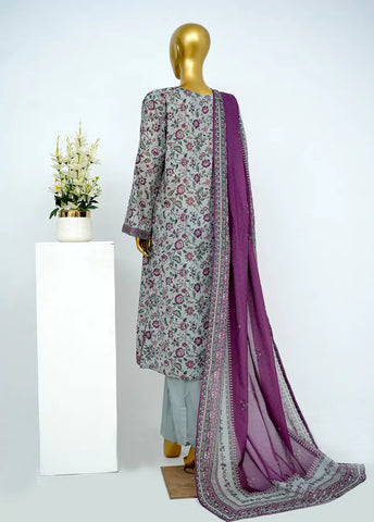 3 Piece Printed Stitched MultiColor Lawn Shirt with Trouser & Dupatta