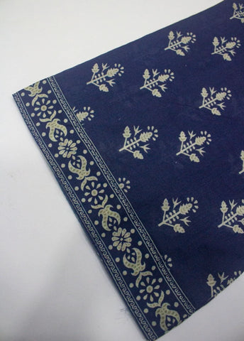 3 Piece Printed Stitched Navy Blue Color Lawn Shirt with Trouser & Dupatta