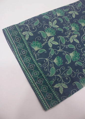 3 Piece Printed Stitched Navy Blue & Green Color Lawn Shirt with Trouser & Dupatta
