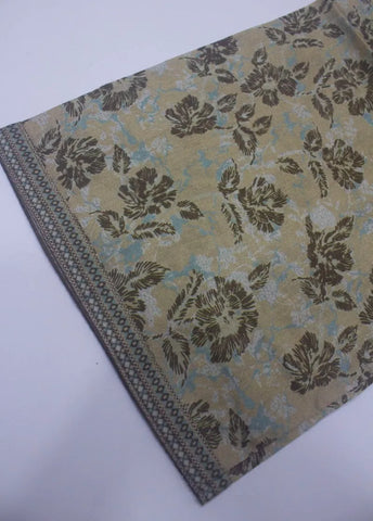 3 Piece Printed Stitched Lime Yellow Color Lawn Shirt with Trouser & Dupatta