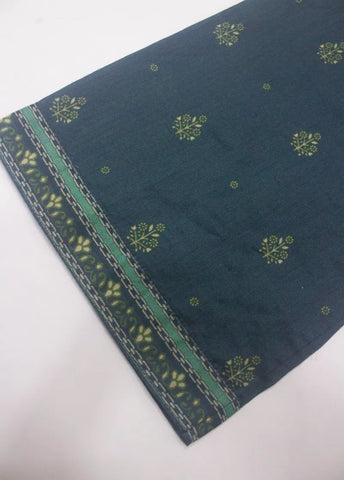 3 Piece Printed Stitched Ocean Blue Color Lawn Shirt with Trouser & Dupatta