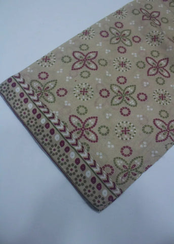 3 Piece Printed Stitched Beige Color Lawn Shirt with Trouser & Dupatta