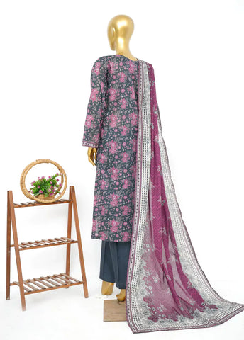 3 Piece Printed Stitched MultiColor Lawn Shirt with Trouser & Dupatta