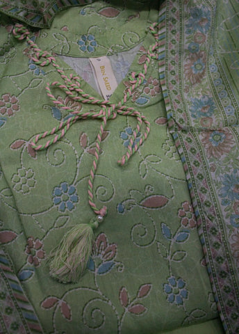 3 Piece Printed Stitched Pastel Green Color Lawn Shirt with Trouser & Dupatta