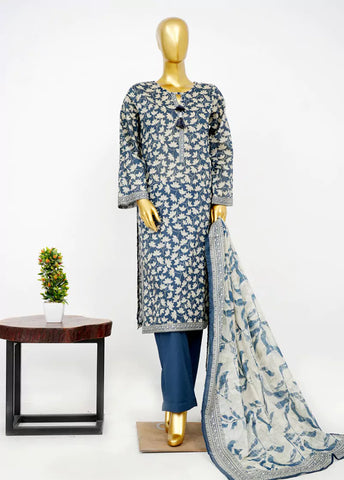 3 Piece Printed Stitched MultiColor Lawn Shirt with Trouser & Dupatta