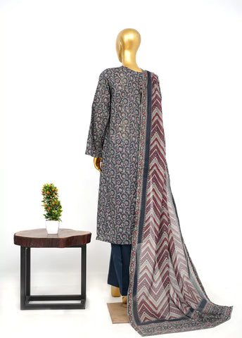 3 Piece Printed Stitched MultiColor Lawn Shirt with Trouser & Dupatta