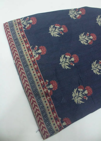 3 Piece Printed Stitched Navy Blue Color Lawn Shirt with Trouser & Dupatta