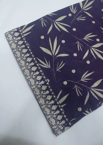 3 Piece Printed Stitched Purple Color Lawn Shirt with Trouser & Dupatta