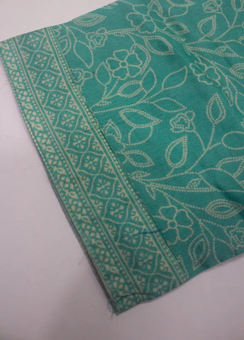 3 Piece Printed Stitched Turquoise Color Lawn Shirt with Trouser & Dupatta