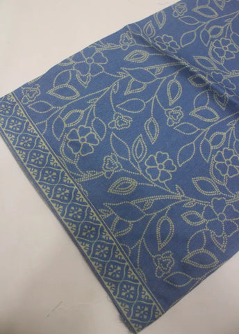 3 Piece Printed Stitched Space Blue Color Lawn Shirt with Farshi Shalwar & Dupatta