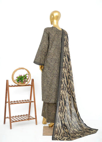 3 Piece Printed Stitched MultiColor Lawn Shirt with Trouser & Dupatta